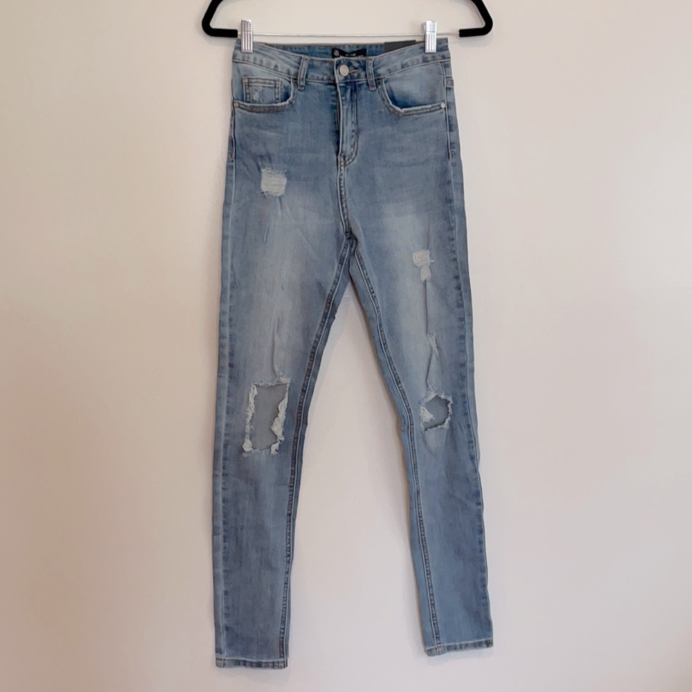 Missguided Sinner Open Knee Skinny Jean